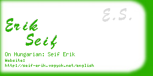 erik seif business card